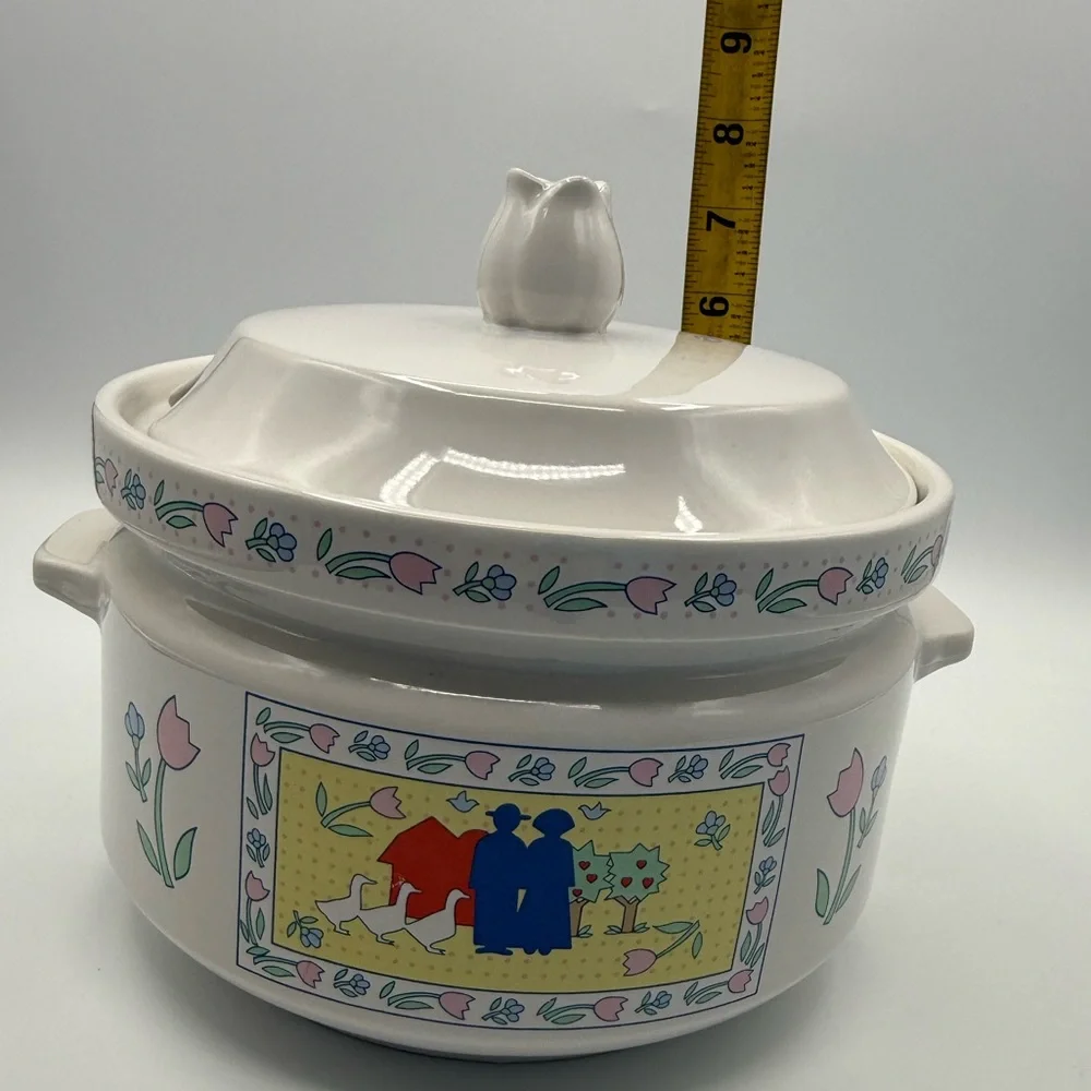 Vintage Pfaltzgraff Folk Art Covered Casserole Dish w/ Lid – Country Farmhouse